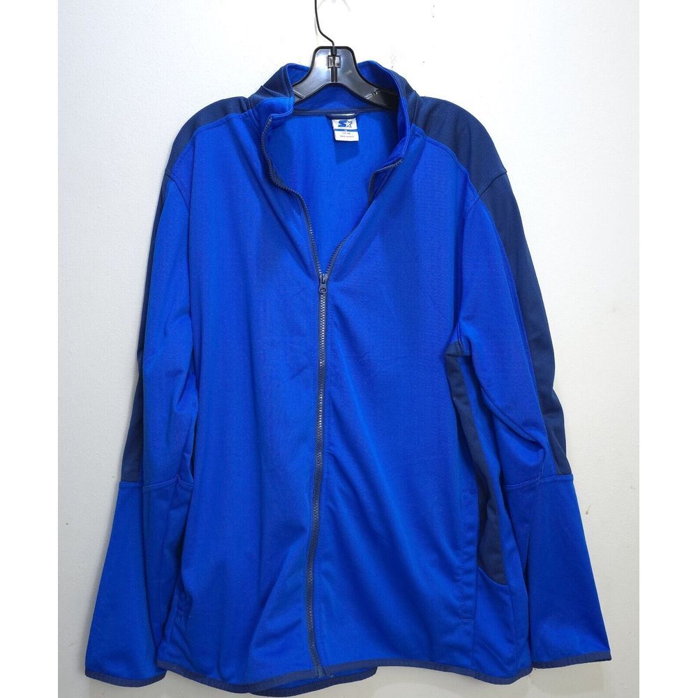 Vintage Starter Track Jacket Mens‎ 90's XL Full Zip PolyesterBlue Navy Polyester